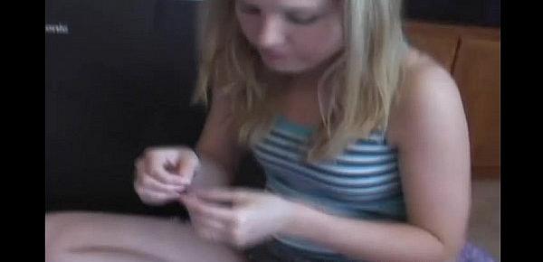  18yo Kitty flashing her panties while solving a puzzle